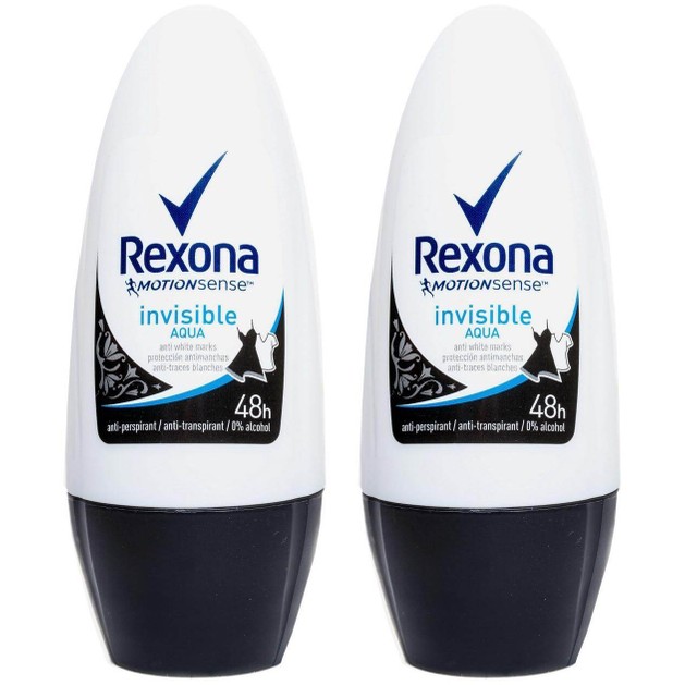 Rexona Roll-on Αποσμητικό Invisible Aqua 2x50ml Πακέτο 1+1 Rexona Roll-on Αποσμητικό Invisible Aqua 2x50ml Πακέτο 1+1