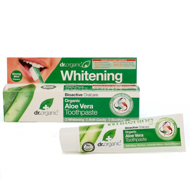 Dr.Organic Organic Aloe Vera Toothpaste (Whitening) 100ml Dr.Organic Organic Aloe Vera Toothpaste (Whitening) 100ml
