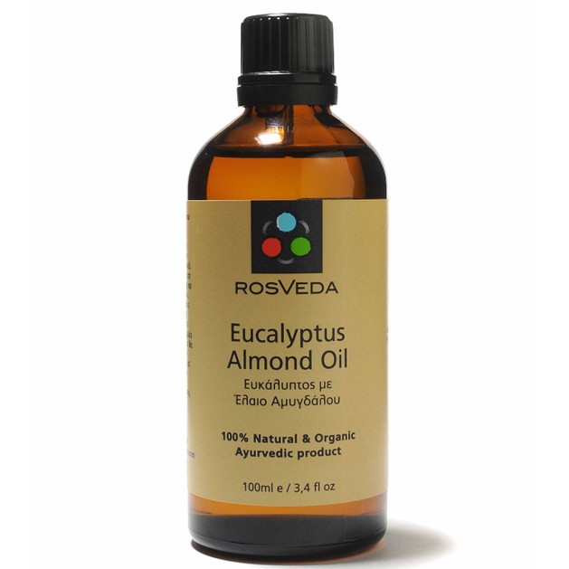 Rosveda Eucalyptus & Almond Oil 100% Φυτική Σύνθεση, Μείγμα 100% Καθαρού Αιθέριου Ελαίου Ευκαλύπτου με Έλαιο Αμυγδάλου 100ml Rosveda Eucalyptus & Almond Oil 100% Φυτική Σύνθεση, Μείγμα 100% Καθαρού Αιθέριου Ελαίου Ευκαλύπτου με Έλαιο Αμυγδάλου 100ml