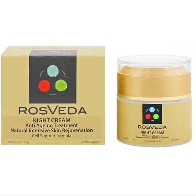 RosVeda Night Cream 100% Φυτική Σύνθεση, Κρέμα Προσώπου Νυκτός Για Αναζωογόνηση Του Δέρματος & Ανάπλαση των Κυττάρων 50ml RosVeda Night Cream 100% Φυτική Σύνθεση, Κρέμα Προσώπου Νυκτός Για Αναζωογόνηση Του Δέρματος & Ανάπλαση των Κυττάρων 50ml