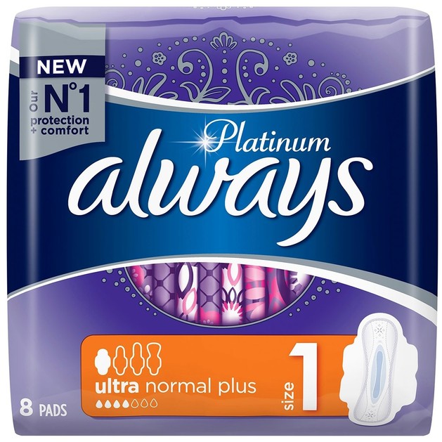 Always Ultra Platinum Normal Size 1 Σερβιετάκια με Φτερά 8pcs Always Ultra Platinum Normal Size 1 Σερβιετάκια με Φτερά 8pcs