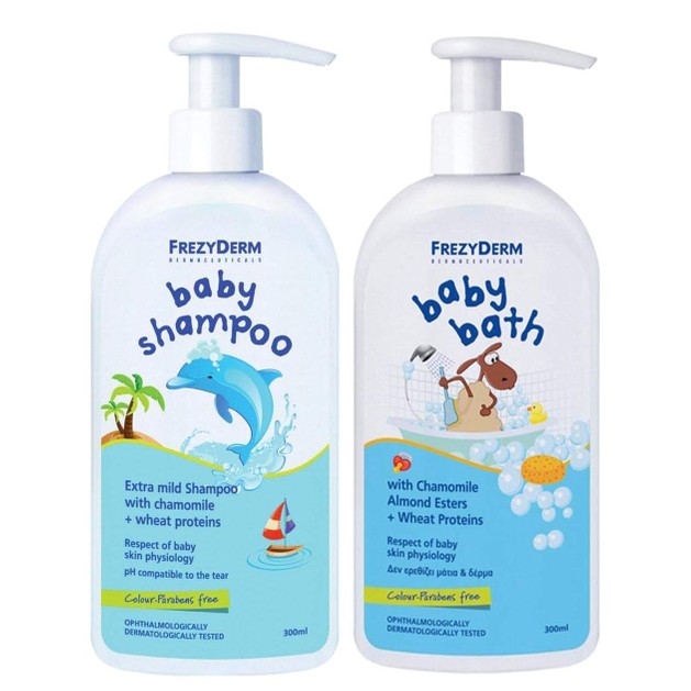Frezyderm Baby Shampoo Απαλό Σαμπουάν 300ml & Δώρο Baby Bath Απαλό Αφρόλουτρο 100ml Frezyderm Baby Shampoo Απαλό Σαμπουάν 300ml & Δώρο Baby Bath Απαλό Αφρόλουτρο 100ml