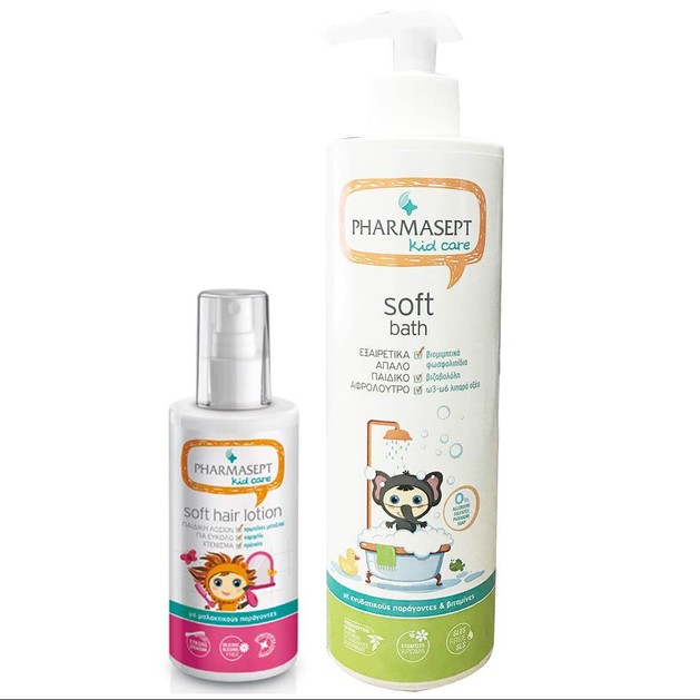 Pharmasept Σειρά Περιποίησης για το Παιδί Kid Care Soft Hair Lotion 150ml & Kid Care Soft Bath 500ml Pharmasept Σειρά Περιποίησης για το Παιδί Kid Care Soft Hair Lotion 150ml & Kid Care Soft Bath 500ml