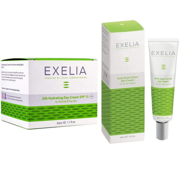 Exelia Πακέτο Προσφοράς 24h Hydrating Day Cream Spf15 Normal-Dry Skin 50ml &Δώρο Anti-Dark Circles Eye Cream All Skin Types 30ml Exelia Πακέτο Προσφοράς 24h Hydrating Day Cream Spf15 Normal-Dry Skin 50ml &Δώρο Anti-Dark Circles Eye Cream All Skin Types 30ml