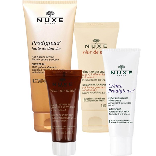 Δώρο Nuxe Set Nuxe Reve De Miel Gel 15ml, Reve De Miel Creme Mains 15ml, Prodigieux Huile Douche 30ml, Prodigieuse Creme 15ml Δώρο Nuxe Set Nuxe Reve De Miel Gel 15ml, Reve De Miel Creme Mains 15ml, Prodigieux Huile Douche 30ml, Prodigieuse Creme 15ml