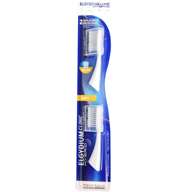 Elgydium Clinic Hybrid Soft 15/100 Ανταλλακτικές Κεφαλές 2τμχ Elgydium Clinic Hybrid Soft 15/100 Ανταλλακτικές Κεφαλές 2τμχ