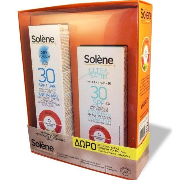 Solene Suncare Taning Oil Dry Touch Spf30 Αντηλιακό Λάδι Σώματος 150ml + ΔΩΡΟ Ultra Satin Face Cream Spf30 50ml Solene Suncare Taning Oil Dry Touch Spf30 Αντηλιακό Λάδι Σώματος 150ml + ΔΩΡΟ Ultra Satin Face Cream Spf30 50ml