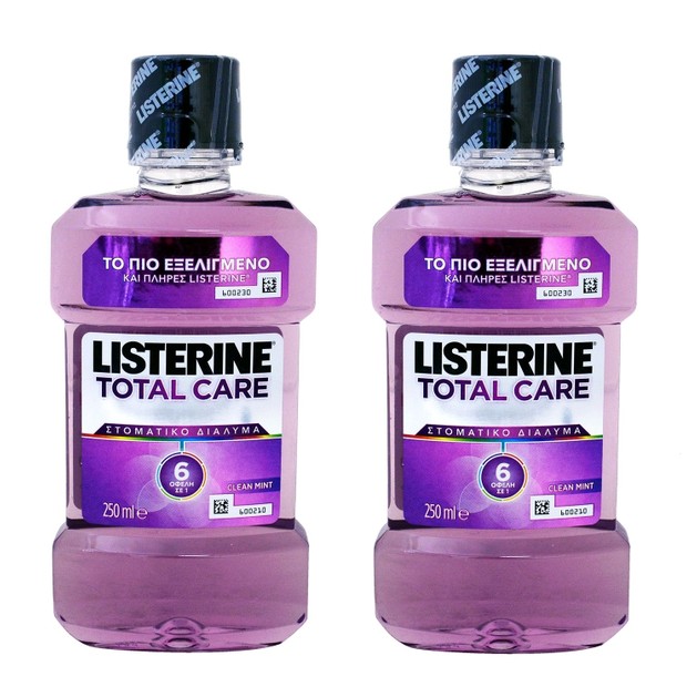 Listerine Πακέτο Προσφοράς Total Care Αντισηπτικό Στοματικό Διάλυμα Ολοκληρωμένης Φροντίδας 2x250ml 1+1 Δώρο Listerine Πακέτο Προσφοράς Total Care Αντισηπτικό Στοματικό Διάλυμα Ολοκληρωμένης Φροντίδας 2x250ml 1+1 Δώρο