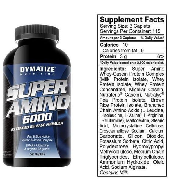 Dymatize Super Amino Εξαιρετική Πηγή Αμινοξέων 6000 Dymatize Super Amino Εξαιρετική Πηγή Αμινοξέων 6000