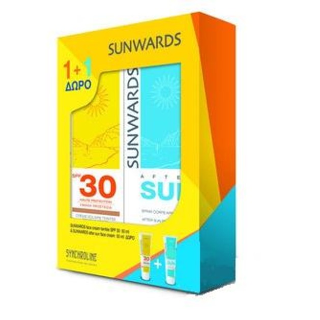 Synchroline Sunwards Face Cream Teintee Spf30, Αντηλιακή Κρέμα Προσώπου Με Χρώμα 50 ml & ΔΩΡΟ After Sun Face Cream 50ml Synchroline Sunwards Face Cream Teintee Spf30, Αντηλιακή Κρέμα Προσώπου Με Χρώμα 50 ml & ΔΩΡΟ After Sun Face Cream 50ml