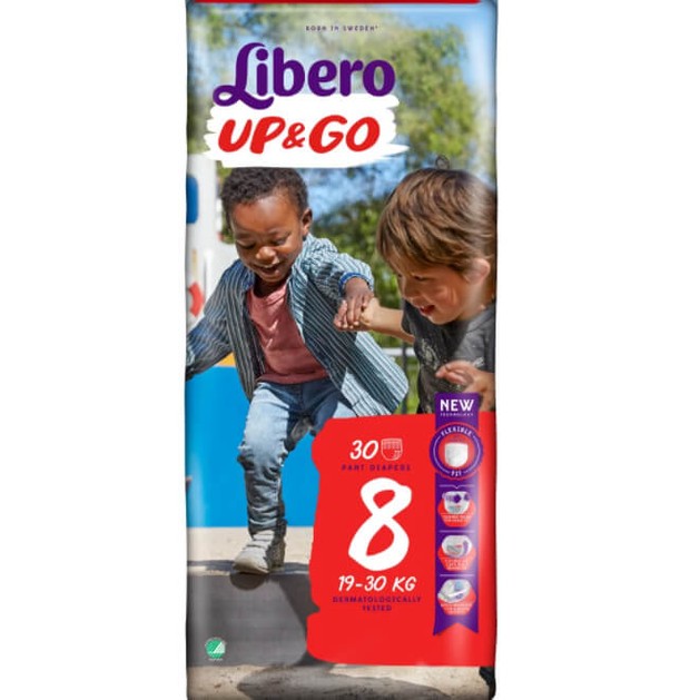 Libero Up&Go No8 (19-30kg), 30 πάνες Libero Up&Go No8 (19-30kg), 30 πάνες