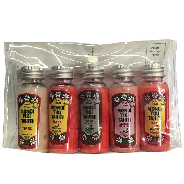 Monoi Tiki Tahiti Bronzants Travel Size Λαδάκια Σώματος για Μαύρισμα 5x30ml Monoi Tiki Tahiti Bronzants Travel Size Λαδάκια Σώματος για Μαύρισμα 5x30ml