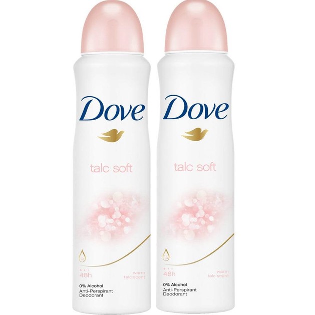 Dove Αποσμητικό Spray Talc Soft 2 x150ml Πακέτο 1+1 Dove Αποσμητικό Spray Talc Soft 2 x150ml Πακέτο 1+1