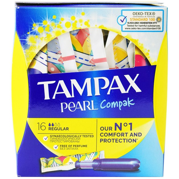 Tampax Compak Pearl Regular 16 τεμάχια Tampax Compak Pearl Regular 16 τεμάχια