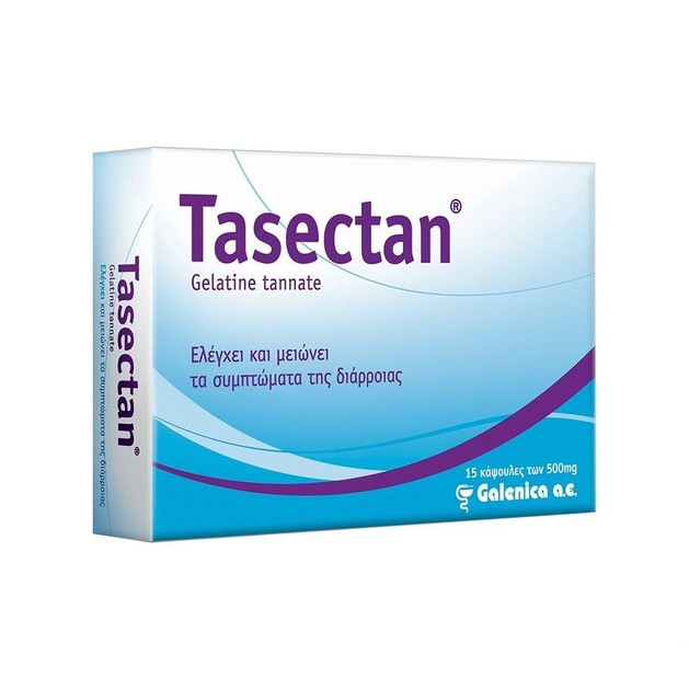 Tasectan για τον Έλεγχο & τη Μείωση των Συμπτωμάτων της Διάρροιας 500mg 15Caps Tasectan για τον Έλεγχο & τη Μείωση των Συμπτωμάτων της Διάρροιας 500mg 15Caps
