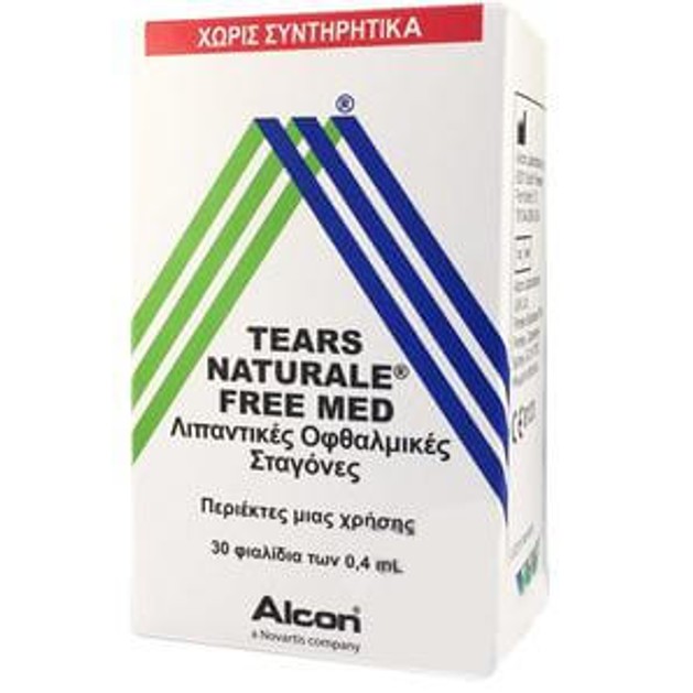 Alcon Tears Naturale Free Med Οφθαλμικές Σταγόνες σε Περιέκτες μιας Χρήσης, για την Ανακούφιση από την Ξηροφθαλμία 30x0.4 ml Alcon Tears Naturale Free Med Οφθαλμικές Σταγόνες σε Περιέκτες μιας Χρήσης, για την Ανακούφιση από την Ξηροφθαλμία 30x0.4 ml