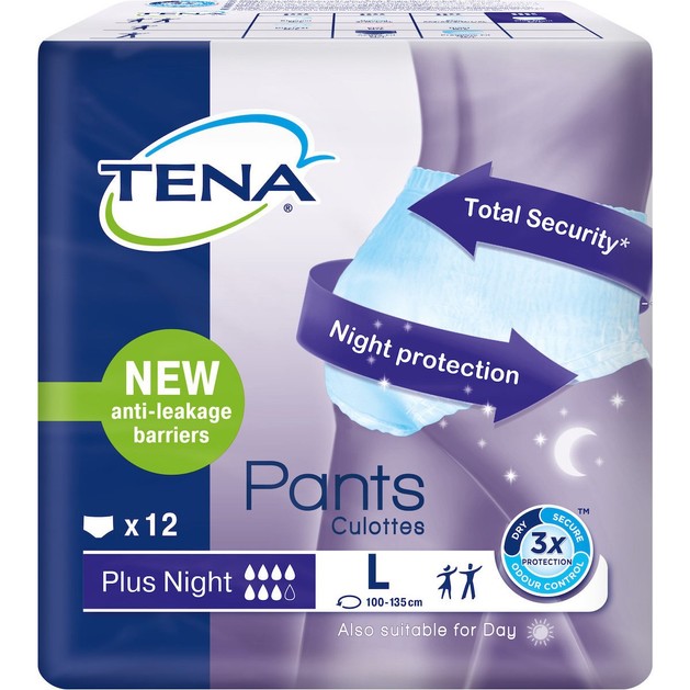 Tena Pants Plus Night Large Unisex Απορροφητικά Εσώρουχα Ακράτειας 12 Τεμάχια - Large Tena Pants Plus Night Large Unisex Απορροφητικά Εσώρουχα Ακράτειας 12 Τεμάχια - Large