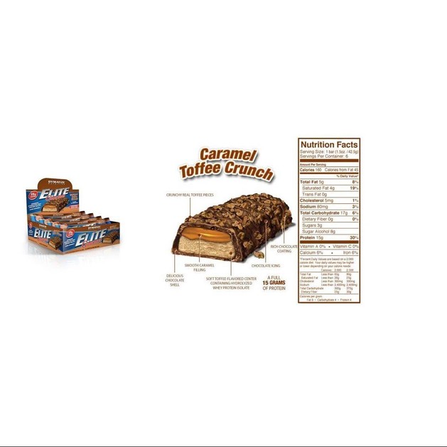Dymatize Elite Gourmet Protein Bar Μπάρες Πρωτείνης 6x42.5γρ Dymatize Elite Gourmet Protein Bar Μπάρες Πρωτείνης 6x42.5γρ