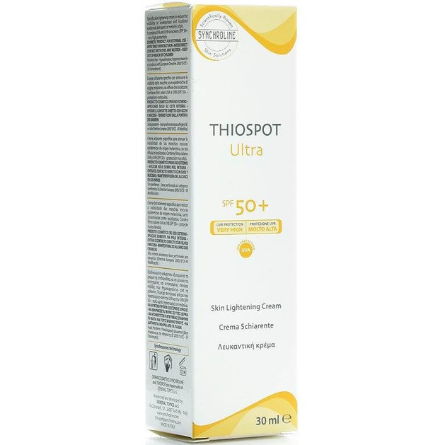 Synchroline Thiospot Ultra Spf50+ Λευκαντική Κρέμα Κατά των Κηλίδων Προσώπου 30ml Synchroline Thiospot Ultra Spf50+ Λευκαντική Κρέμα Κατά των Κηλίδων Προσώπου 30ml