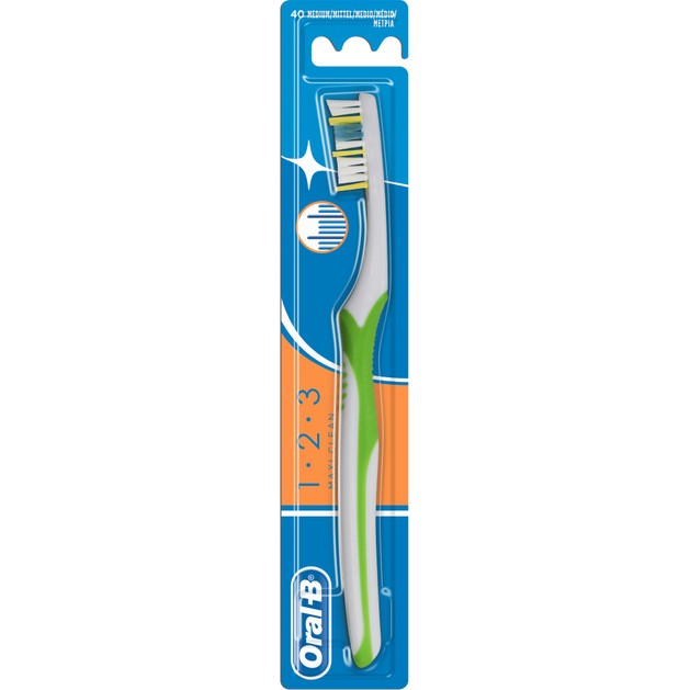 Oral-B 123 Maxi Clean Οδοντόβουρτσα 40 Μέτρια Oral-B 123 Maxi Clean Οδοντόβουρτσα 40 Μέτρια