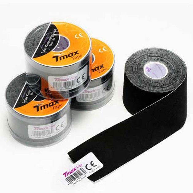 John\'s Tmax Ταινία Κινησιολογίας Μαύρη Αυτοκόλλητη Αδιάβροχη 5CM*5CM John\'s Tmax Ταινία Κινησιολογίας Μαύρη Αυτοκόλλητη Αδιάβροχη 5CM*5CM