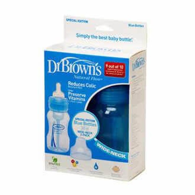 Dr. Brown\'s Natural FLow 824 Πλαστικό Μπιμπερό Με Φαρδύ Λαιμό Φυσική Ροή Θηλή Σιλικόνης 2τμχ, 2x240ml Dr. Brown\'s Natural FLow 824 Πλαστικό Μπιμπερό Με Φαρδύ Λαιμό Φυσική Ροή Θηλή Σιλικόνης 2τμχ, 2x240ml