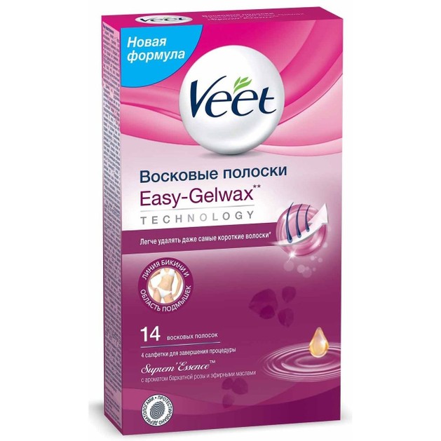 Veet Suprem Essence Απαλή Αποτρίχωση για Μασχάλες, Μπικίνι 14 Αποτριχωτικές Ταινίες Veet Suprem Essence Απαλή Αποτρίχωση για Μασχάλες, Μπικίνι 14 Αποτριχωτικές Ταινίες