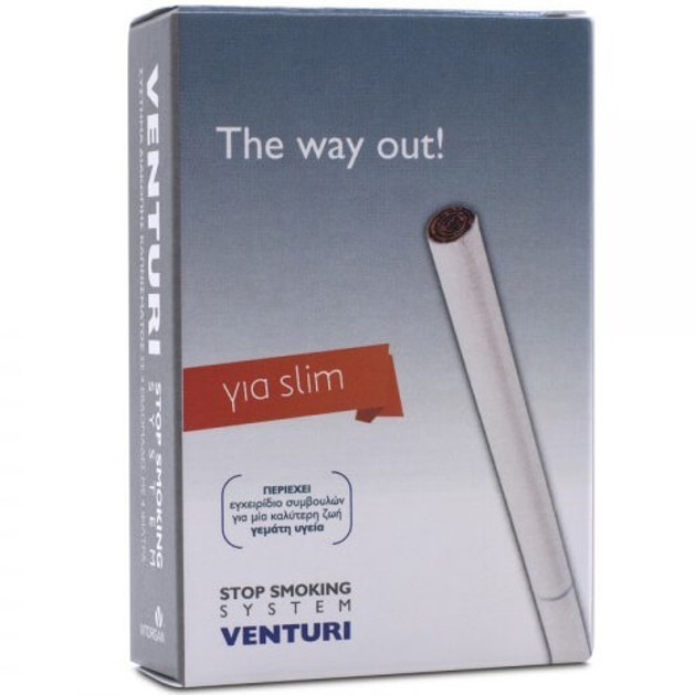 Venturi Stop Smoking System Σύστημα Διακοπής Καπνίσματος για Slim Τσιγάρα 4 Τεμάχια Venturi Stop Smoking System Σύστημα Διακοπής Καπνίσματος για Slim Τσιγάρα 4 Τεμάχια
