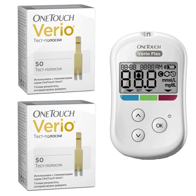 LifeScan Πακέτο Προσφοράς OneTouch Verio Test Strips Ταινίες 2 x 50τμχ & Δώρο OneTouch Verio Flex Συσκευή Μέτρησης Σακχάρου 1Τμχ LifeScan Πακέτο Προσφοράς OneTouch Verio Test Strips Ταινίες 2 x 50τμχ & Δώρο OneTouch Verio Flex Συσκευή Μέτρησης Σακχάρου 1Τμχ
