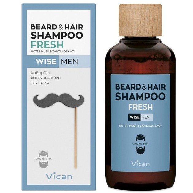 Vican Wise Men Beard & Hair Shampoo Fresh 200ml Vican Wise Men Beard & Hair Shampoo Fresh 200ml