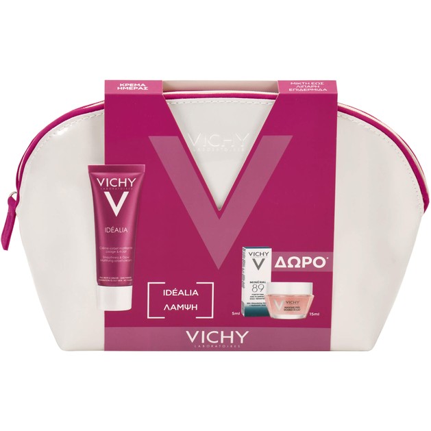 Vichy Πακέτο Προσφοράς Idealia Mattifying Sorbet-Cream 50ml & Δώρο Mineral 89 5ml & Masque Peel Double Eclat 15ml Vichy Πακέτο Προσφοράς Idealia Mattifying Sorbet-Cream 50ml & Δώρο Mineral 89 5ml & Masque Peel Double Eclat 15ml