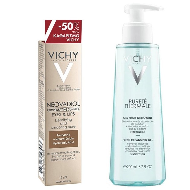 Vichy Πακέτο Προσφοράς Neovadiol Eyes & Lips 15ml & Purete Thermale Gel Nettoyant 200ml Vichy Πακέτο Προσφοράς Neovadiol Eyes & Lips 15ml & Purete Thermale Gel Nettoyant 200ml