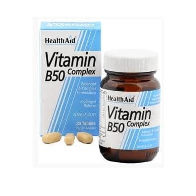 Health Aid Vitamin B50 Complex 30tabs Health Aid Vitamin B50 Complex 30tabs