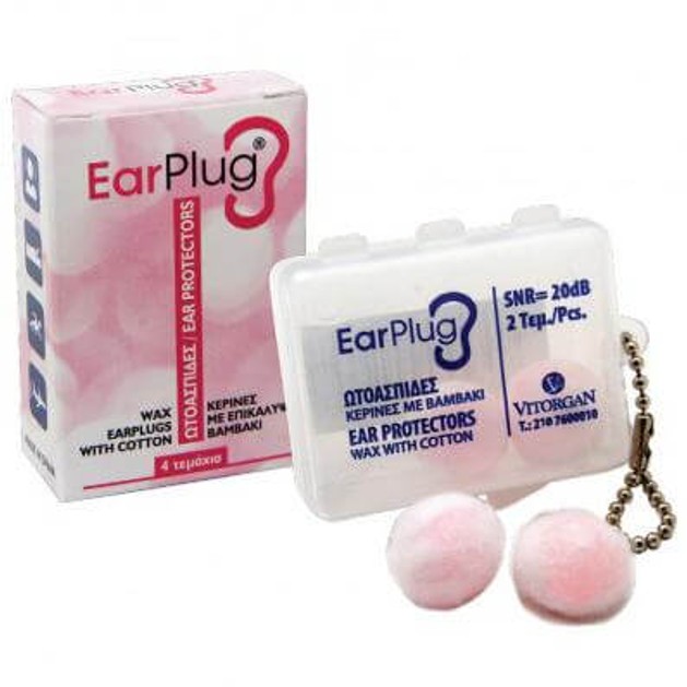 Vitorgan EarPlug Υποαλλεργικές Ωτοασπίδες Κέρινες με Επικάλυψη Βαμβάκι 4τεμάχια Vitorgan EarPlug Υποαλλεργικές Ωτοασπίδες Κέρινες με Επικάλυψη Βαμβάκι 4τεμάχια