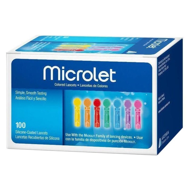Microlet Coloured Lancets 100 Τεμάχια Microlet Coloured Lancets 100 Τεμάχια