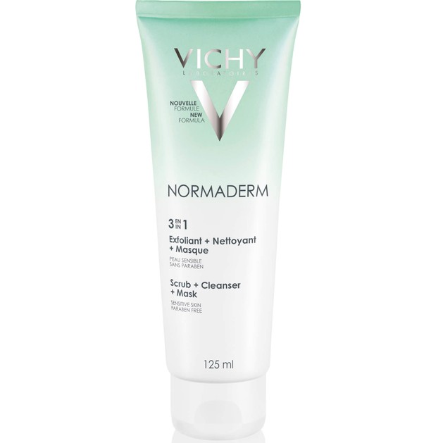 Vichy Normaderm 3 in 1 Scrub + Mask + Cleanser 125ml Vichy Normaderm 3 in 1 Scrub + Mask + Cleanser 125ml