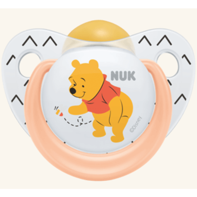 Nuk Trendline Disney Winnie the Pooh Πιπίλα Καουτσούκ με Κρίκο 1τμχ Nuk Trendline Disney Winnie the Pooh Πιπίλα Καουτσούκ με Κρίκο 1τμχ
