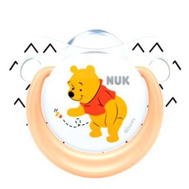 Nuk Trendline Disney Winnie the Pooh Πιπίλα Σιλικόνης με Κρίκο 1τμχ Nuk Trendline Disney Winnie the Pooh Πιπίλα Σιλικόνης με Κρίκο 1τμχ