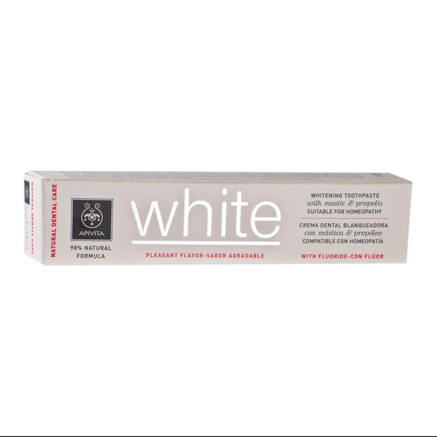 Apivita Natural Dental Care White Toothpaste With Mastic & Propolis 75ml Apivita Natural Dental Care White Toothpaste With Mastic & Propolis 75ml