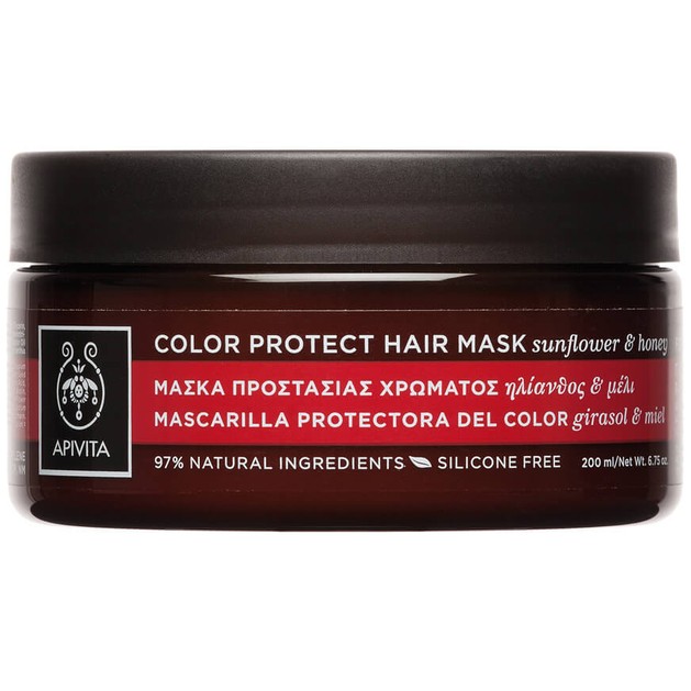 Apivita Color Protect Hair Mask With Sunflower & Honey 200ml Apivita Color Protect Hair Mask With Sunflower & Honey 200ml
