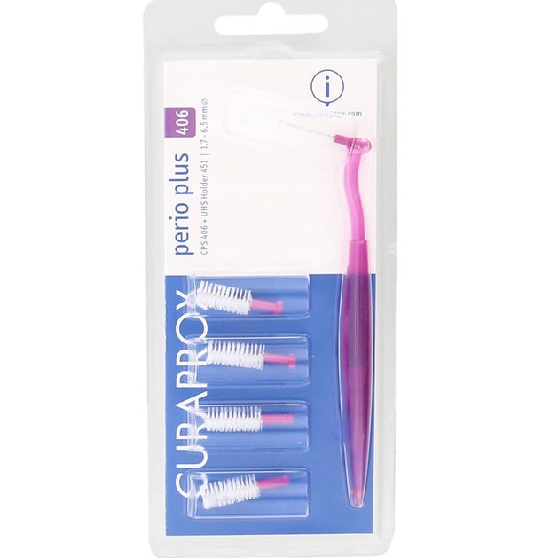 Curaprox Perio Plus 406 Μεσοδόντια Βουρτσάκια με Λαβή 5 Τεμάχια Curaprox Perio Plus 406 Μεσοδόντια Βουρτσάκια με Λαβή 5 Τεμάχια