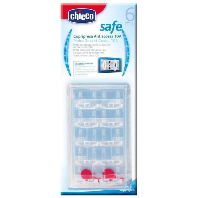 Chicco Κάλυμμα Πρίζας 6m+ 10τμχ Chicco Κάλυμμα Πρίζας 6m+ 10τμχ