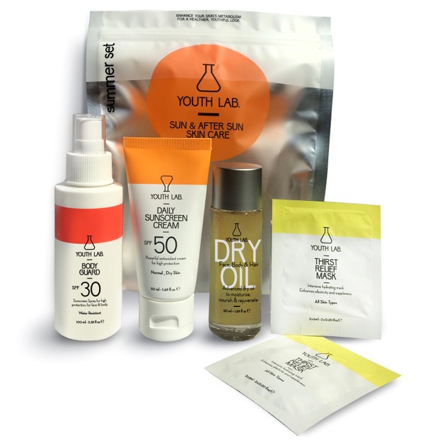 Youth Lab. Summer Set Sun & After Sun Skin Care Καλοκαιρινή Συλλογή Περιποίησης Προσώπου & Σώματος σε Πρακτικό Τσαντάκι Youth Lab. Summer Set Sun & After Sun Skin Care Καλοκαιρινή Συλλογή Περιποίησης Προσώπου & Σώματος σε Πρακτικό Τσαντάκι