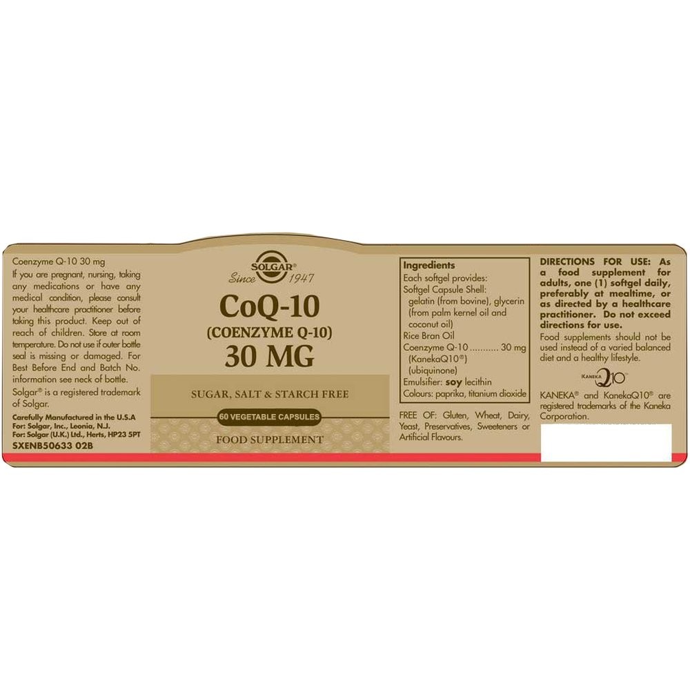 SOLGAR - CoQ-10 30mg - 60caps