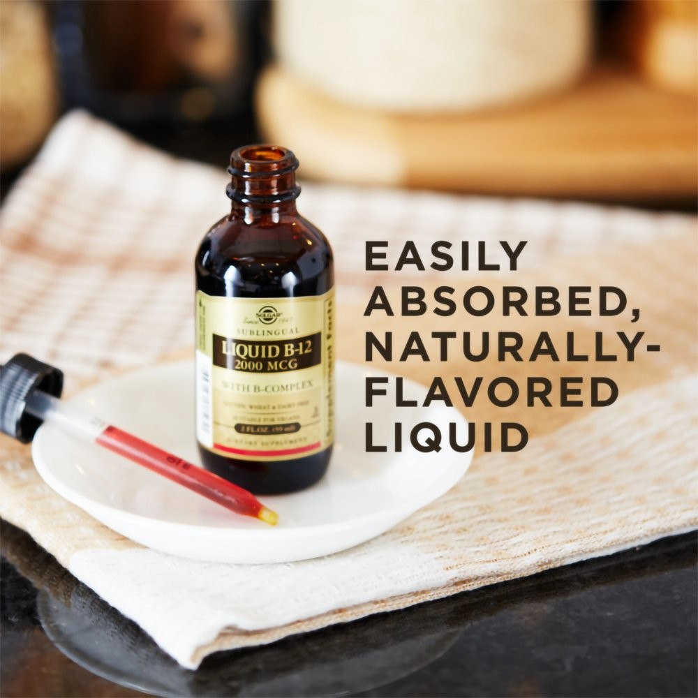 SOLGAR - Liquid B12 2000μg with B-Complex - 59ml