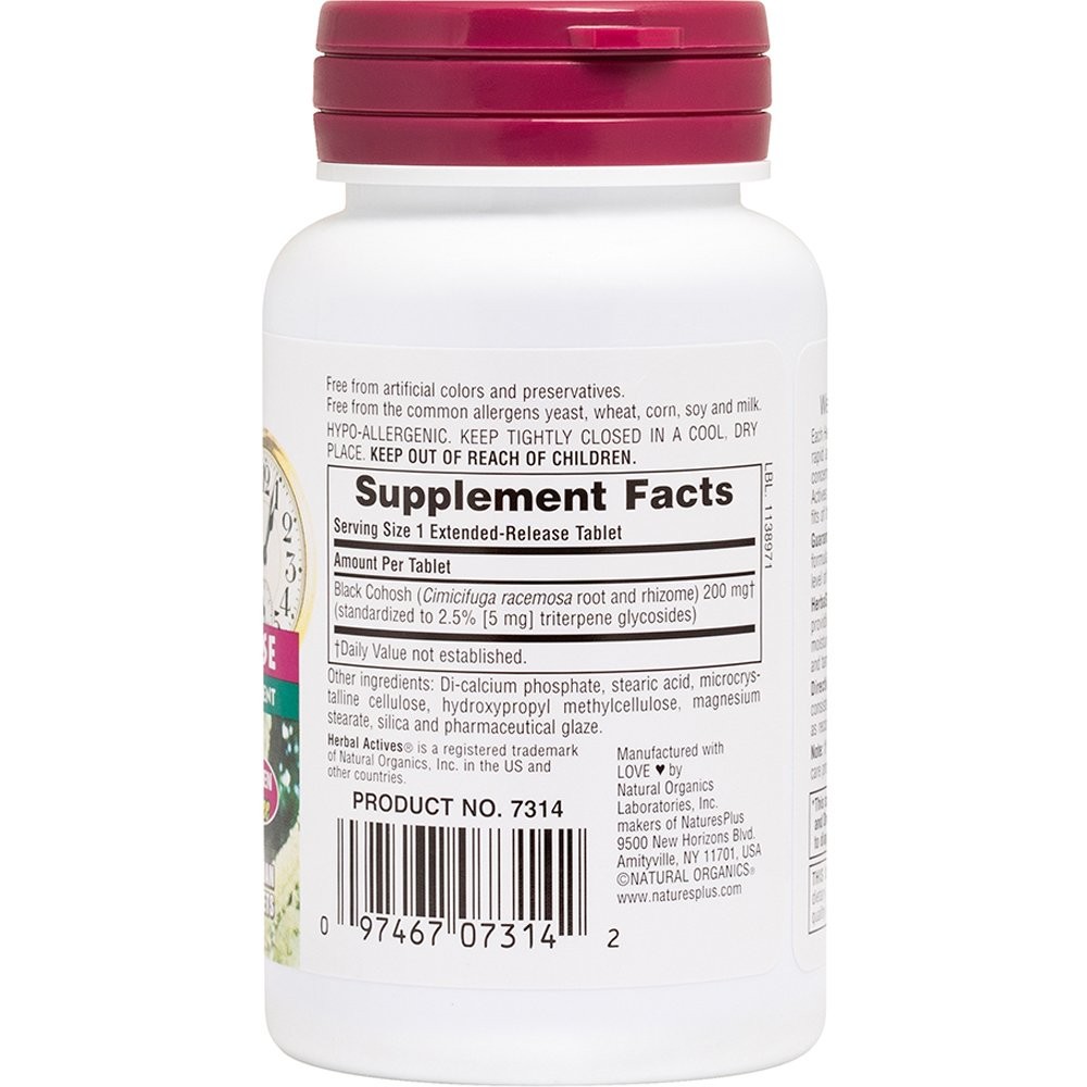 NATURES PLUS - Black Cohosh Extended Release 200mg - 30tabs
