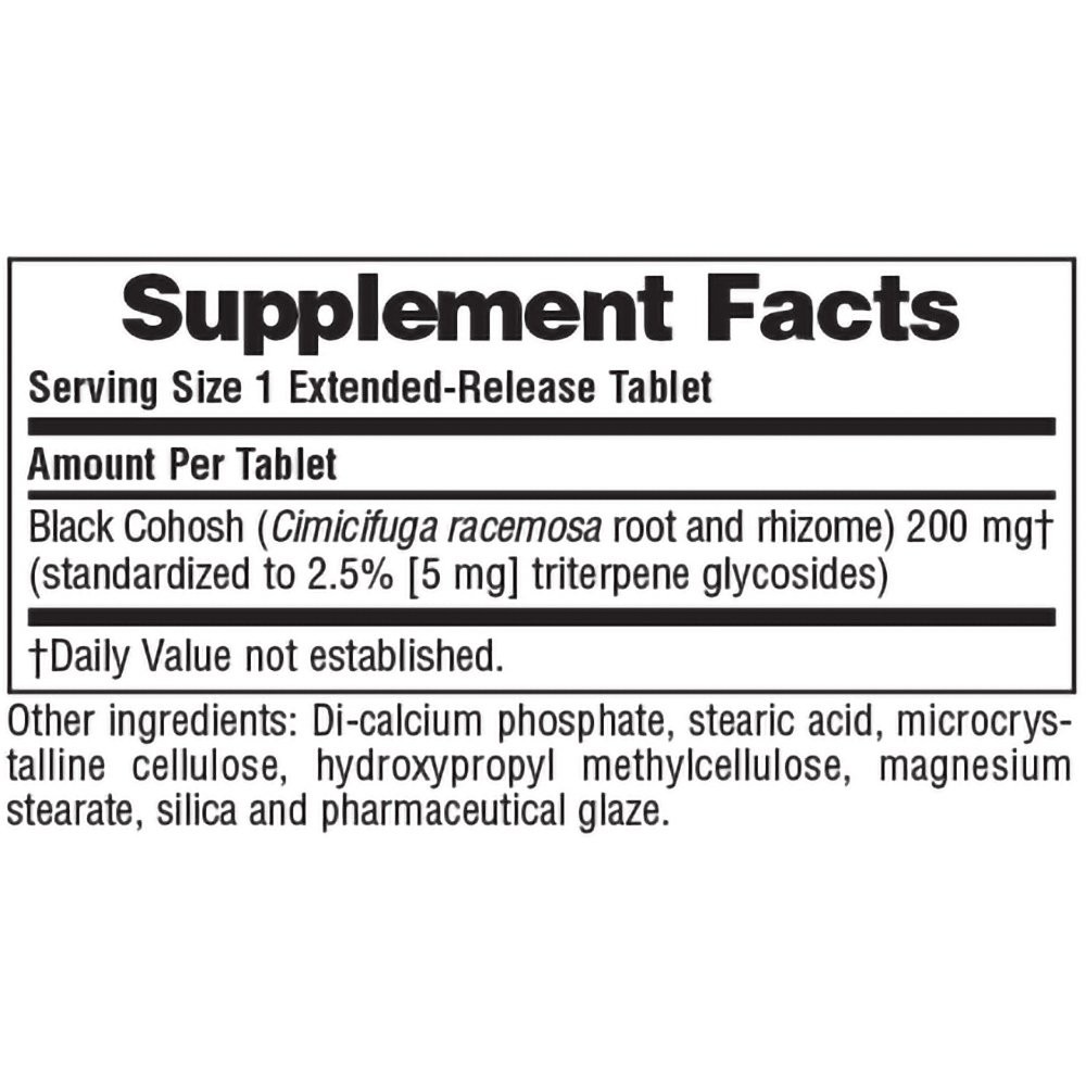 NATURES PLUS - Black Cohosh Extended Release 200mg - 30tabs