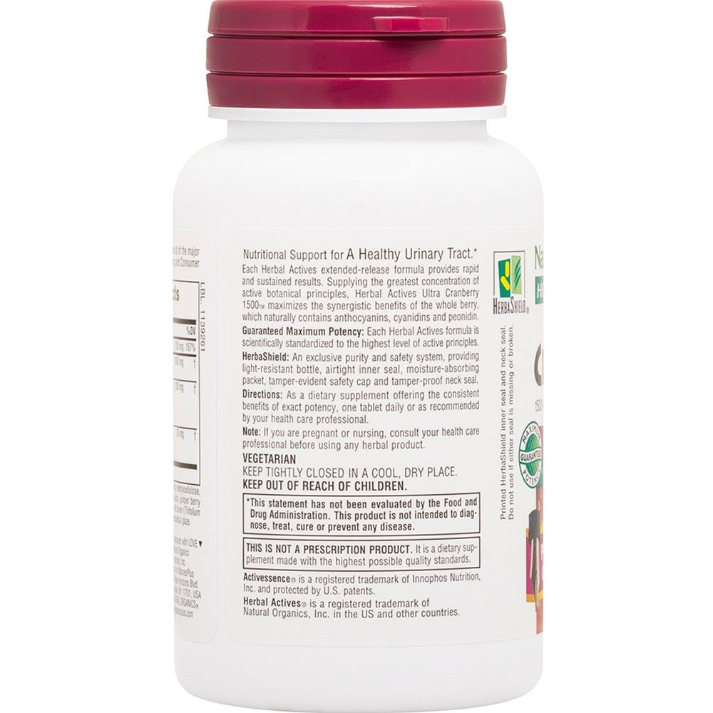 NATURES PLUS - HERBAL ACTIVES Ultra Cranberry 1500 - 30tabs