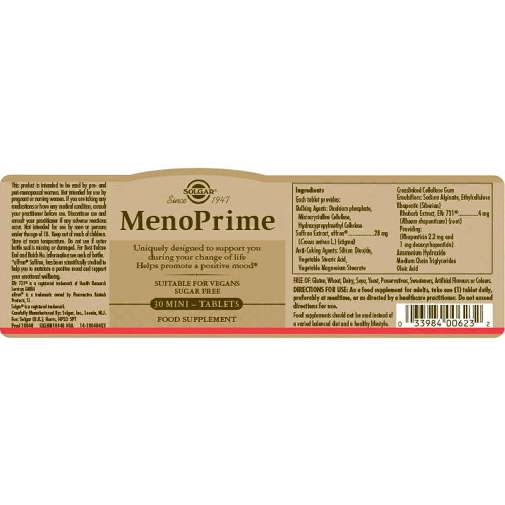 SOLGAR - Menoprime - 30tabs