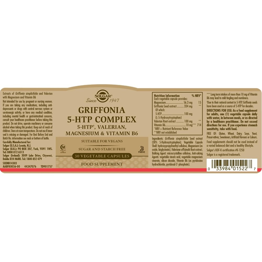 SOLGAR - 5-HTP 30caps